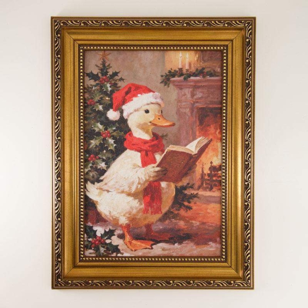 Duck Reading Book Wall Frame Cracker Barrel Exclusive VHTF Whimsical Goose